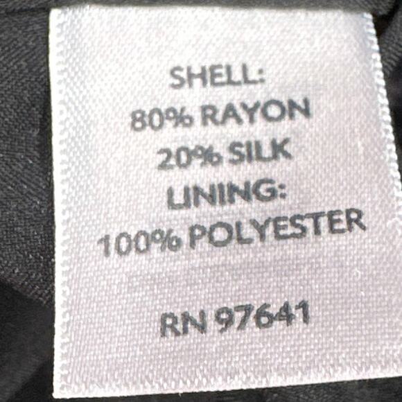 J Jill Dress S P Black Velvet Burnout Party Holiday NYE Mod Whimsigoth Cocktail - Picture 11 of 16